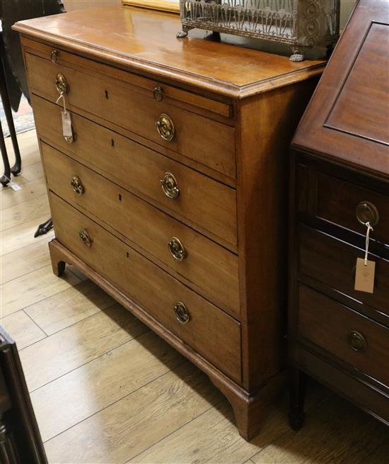 A George III mahogany chest with brushing slide, a.f. W.105cm